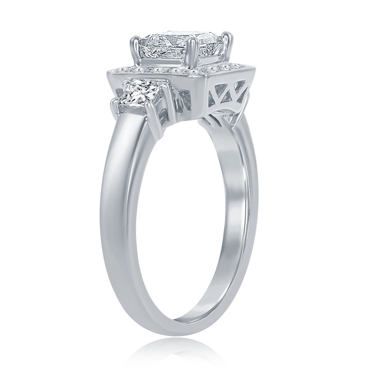 Anillo, 1.51ctw Diamantes, Platino — Imagen 4 de 4