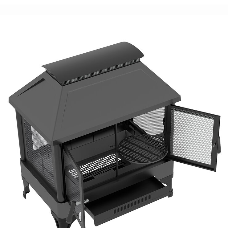 Hello Outdoors, Chimenea Rectangular Para Exteriores — Imagen 3 de 4
