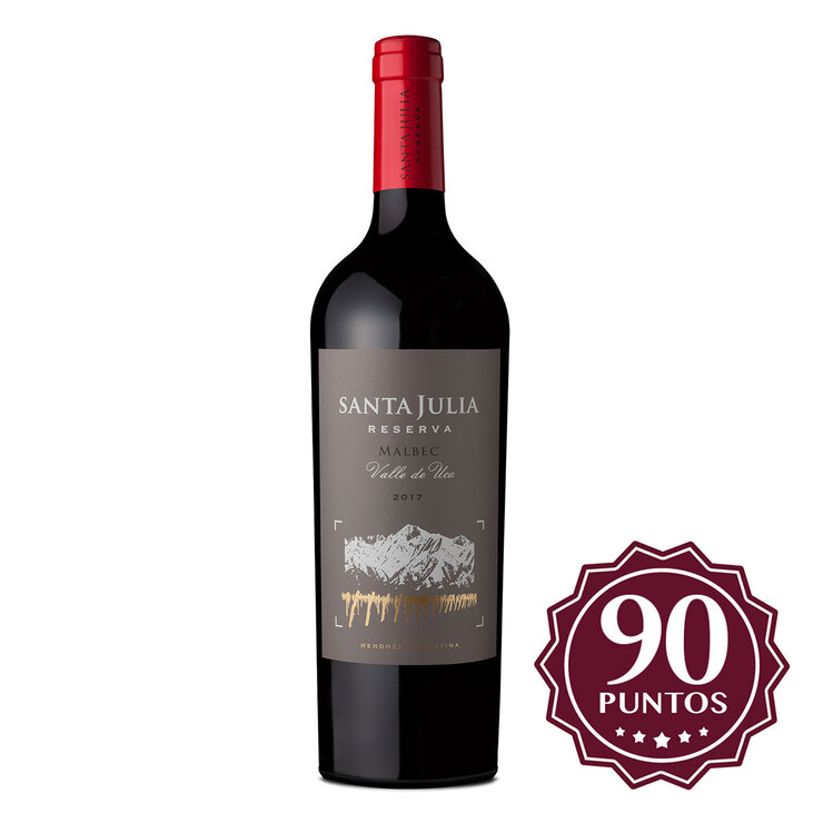 Vino Tinto Santa Julia Reserva Malbec 3 de 750ml — Imagen 3 de 3