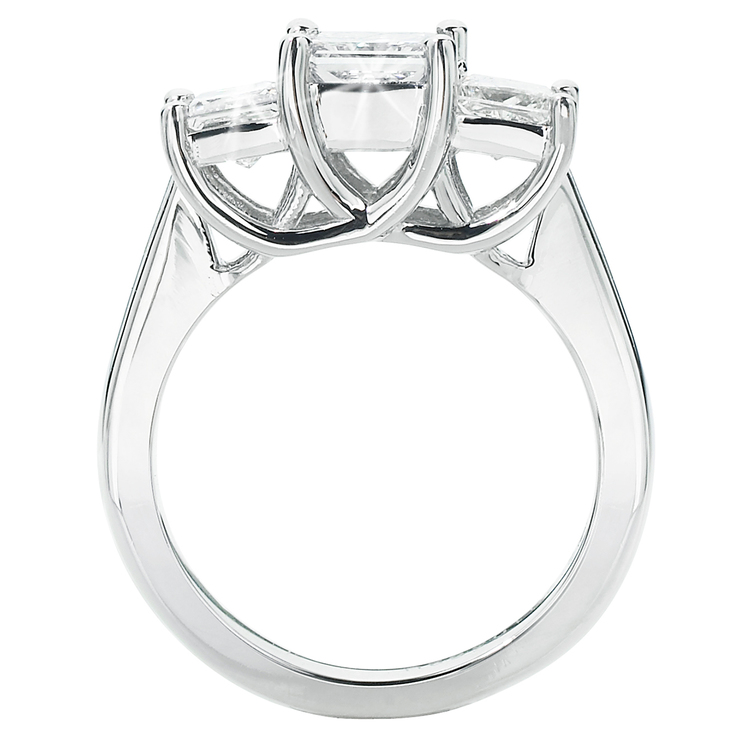 Anillo, 2.00ctw Diamantes, Corte Princesa, Platino — Imagen 2 de 2