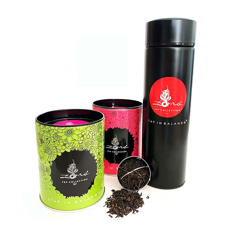 Zoma Tea Collection Termo de Acero con Infusor incluye 2 latas de té 