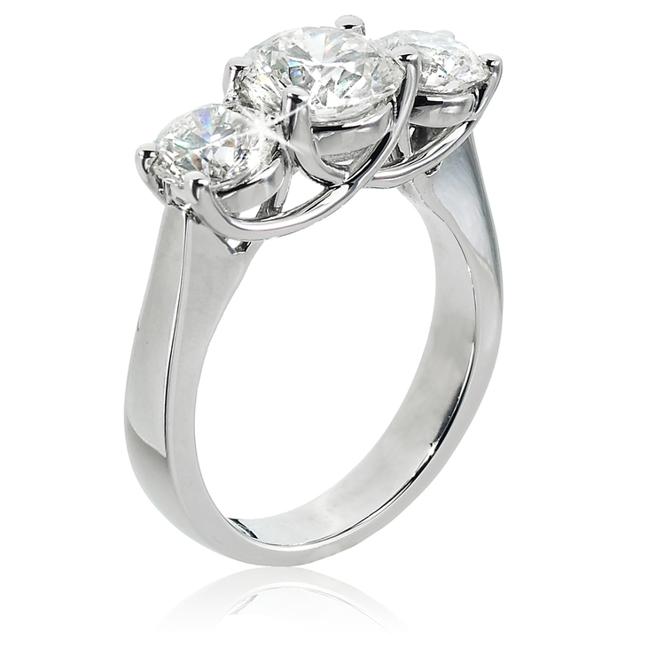 Anillo, 3.00ctw Diamantes, Platino — Imagen 2 de 4
