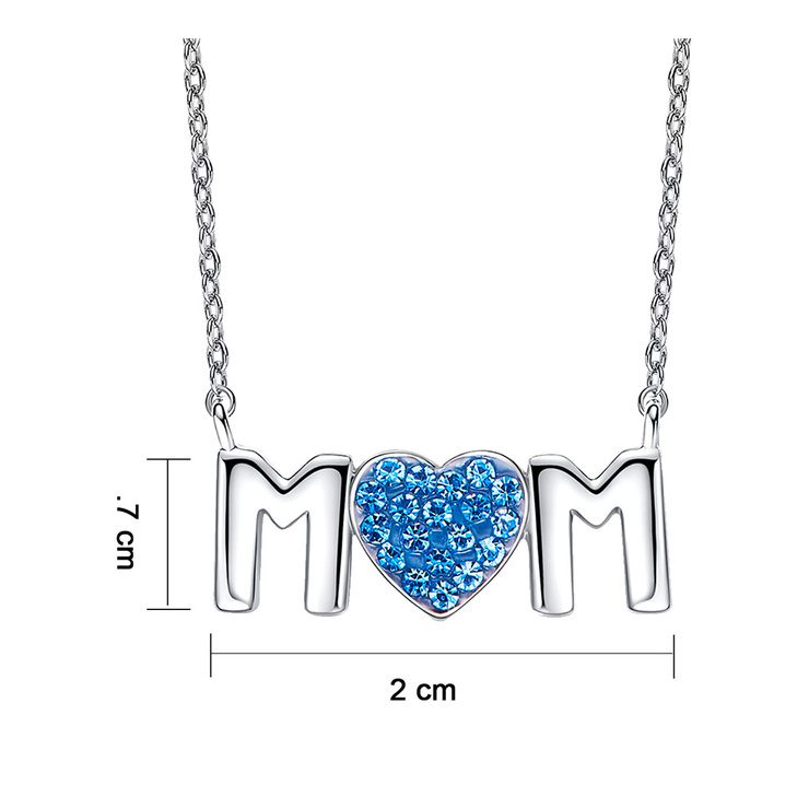 Mayfer, Dije con Palabra Mom decorado con Cristal Austríaco — Imagen 1 de 2