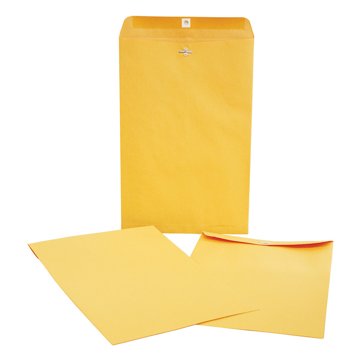 Ampad sobre tipo bolsa con broche tamaño oficio amarillo — Imagen 2 de 3