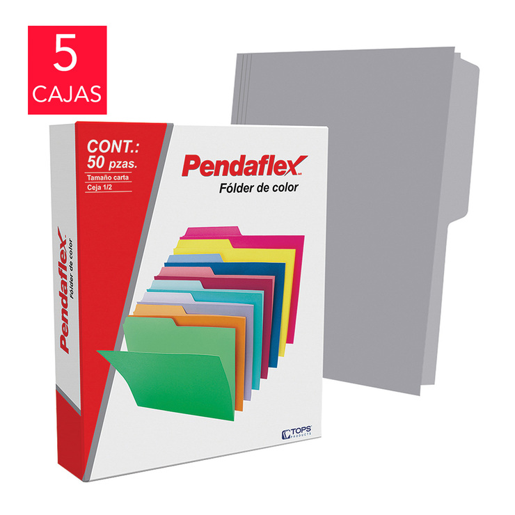 Pendaflex folders tamaño carta color gris 250 Piezas — Imagen 1 de 3