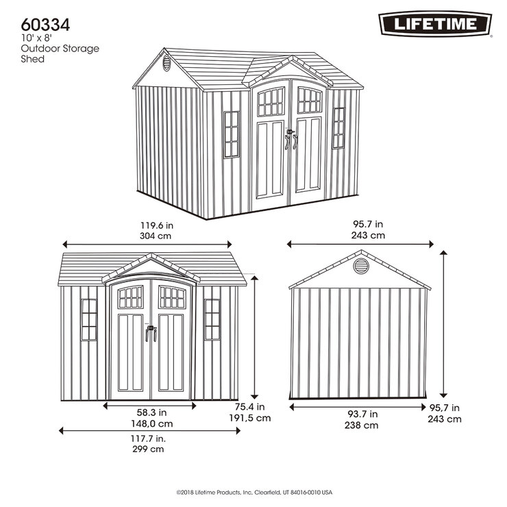 Lifetime, Cobertizo de 3m x 2.4m — Imagen 3 de 4