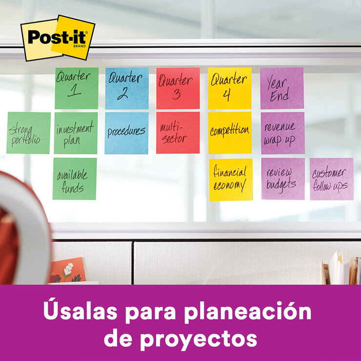 Post-It Super Sticky 12 Blocks de Varios Colores — Imagen 2 de 3