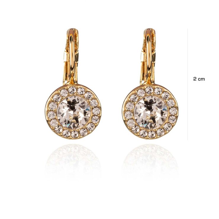 Mayfer, Juego Dorado de Arete y Collar con Dije, con Cristal Austríaco — Imagen 2 de 4
