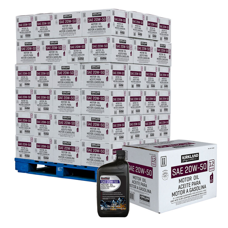 Kirkland Signature Aceite para Motor 20W50,  12/1qt , 84 cajas