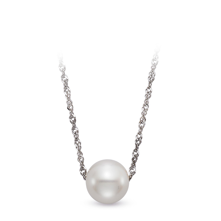 Collar de Perla, 8.5-9mm, Oro Blanco 14kt — Imagen 4 de 4