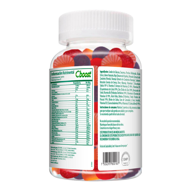 C-boost Multivitaminas y Minerales 180 Gomitas — Imagen 2 de 2