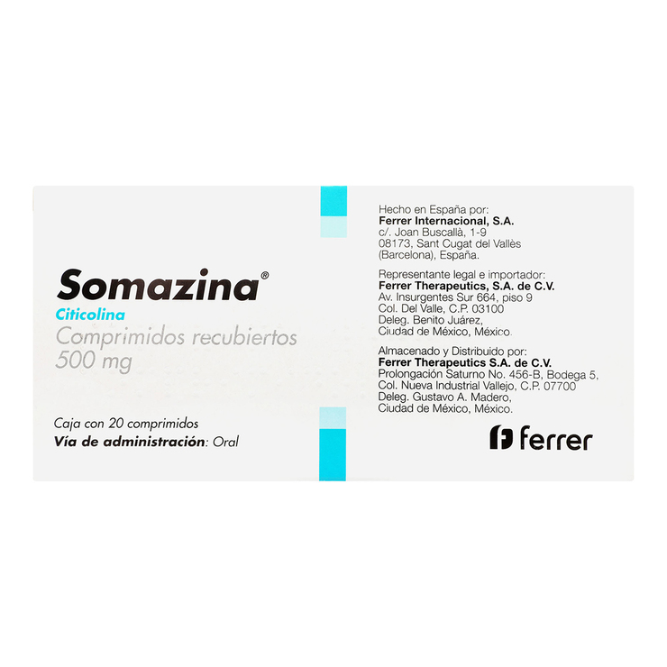 Somazina 500mg 20 Comprimidos — Imagen 1 de 2