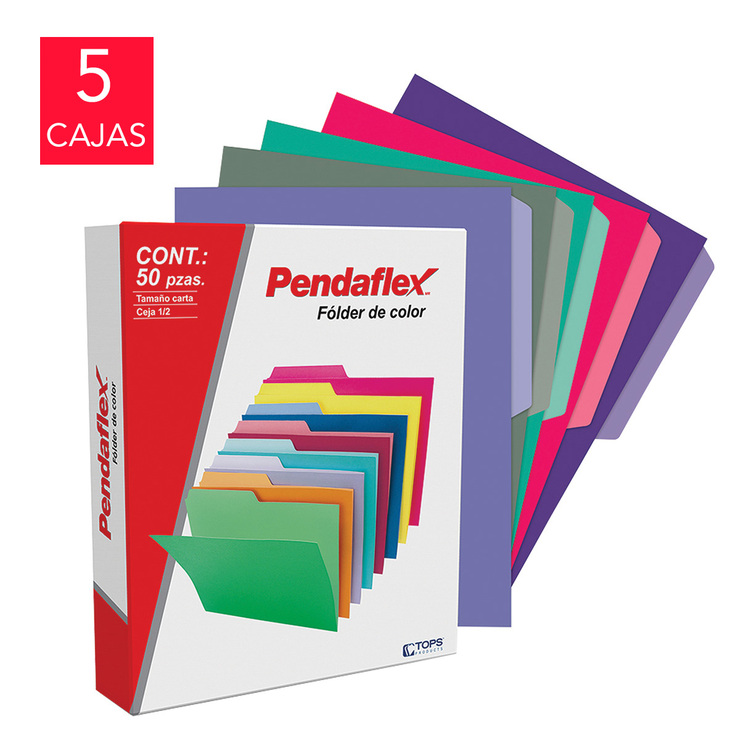 Pendaflex folders tamaño carta colores claros 250 Piezas — Imagen 1 de 3