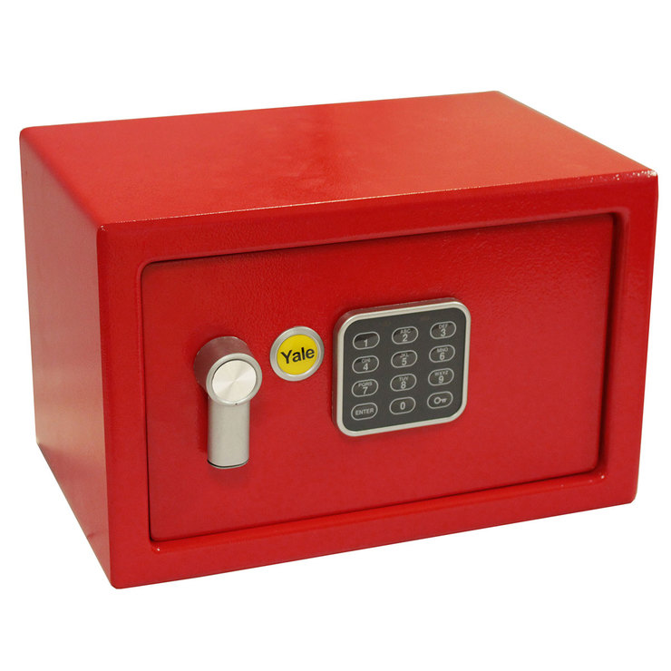 Yale, Caja Fuerte Digital de Acero Color Rojo — Imagen 1 de 4