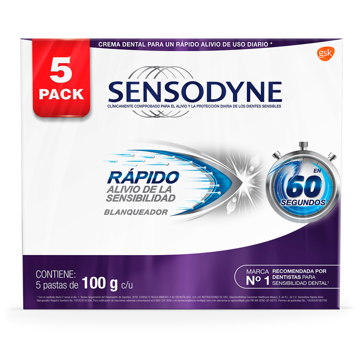 Sensodyne Crema Dental 5 pzas de 100 ml — Imagen 1 de 4