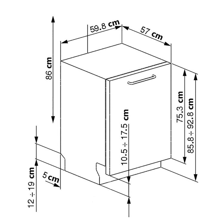 Lavavajillas 60cm empotrable 13 Servicios Smeg — Imagen 4 de 4