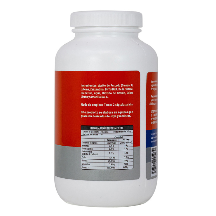 Naturagel Luteína, Zeaxantina con Omega 3 160 Cápsulas. — Imagen 2 de 3