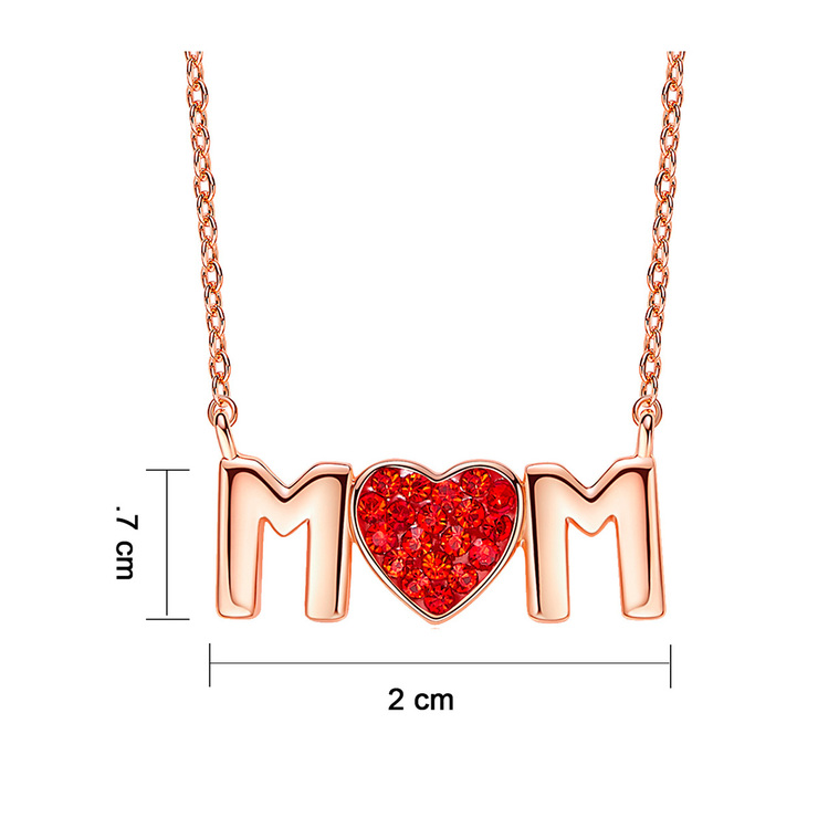Mayfer, Dije con Palabra Mom decorado con Cristal Austríaco — Imagen 2 de 2