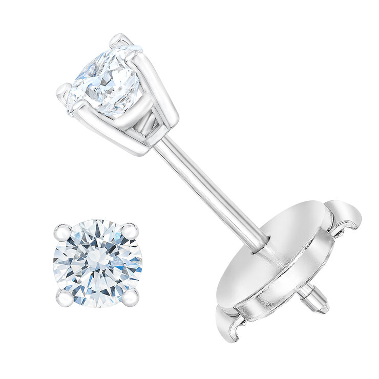 Aretes de Diamantes 0.50ctw, Platino, Redondo — Imagen 1 de 4