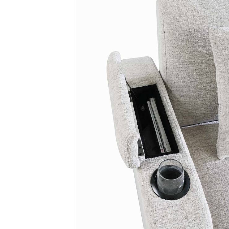 Coaster, Sofá Cama Elegante Color Beige, 3 Plazas con Portavasos — Imagen 2 de 4