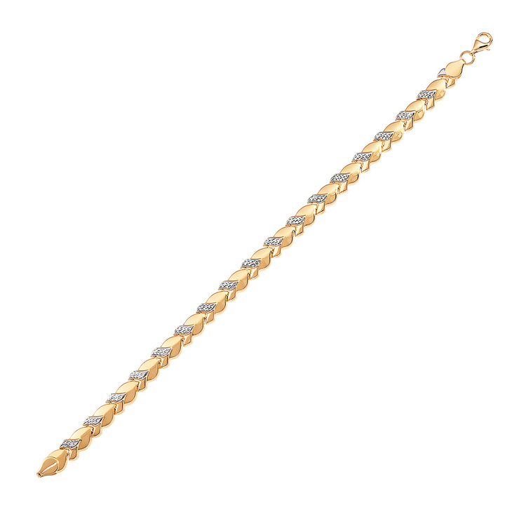 Pulsera de Corazones para Dama, Oro Amarillo 14 kt — Imagen 1 de 2