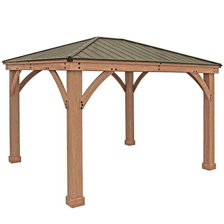 Yardistry, Pérgola de Madera de 3.6 m x 3.06 m con Techo de Aluminio — Imagen 2 de 4