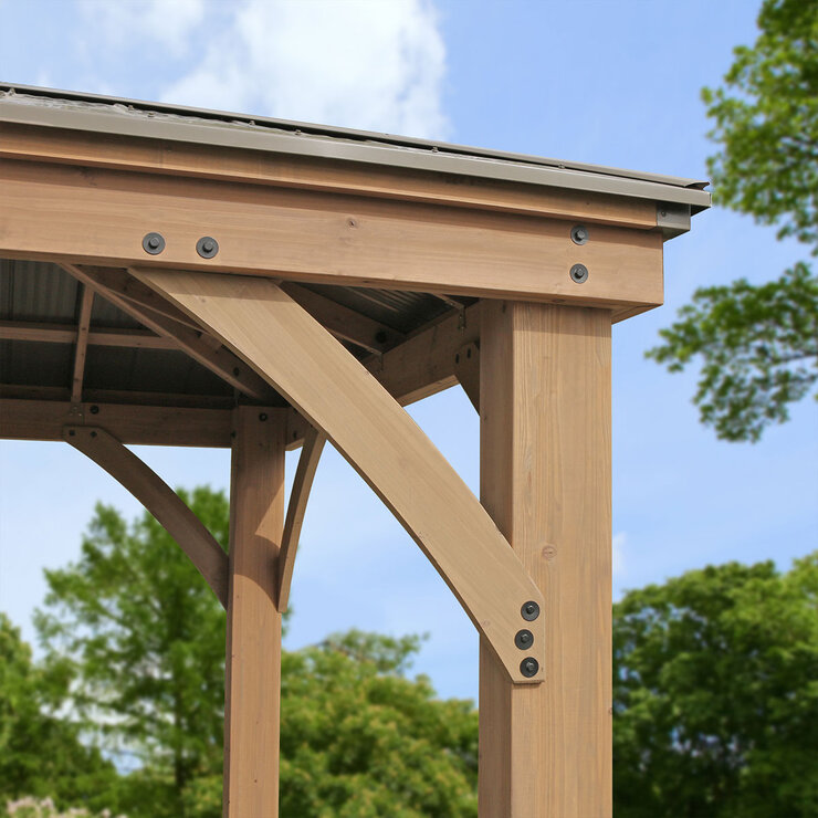 Yardistry, Pérgola de Madera de 3.6 m x 3.06 m con Techo de Aluminio — Imagen 3 de 4