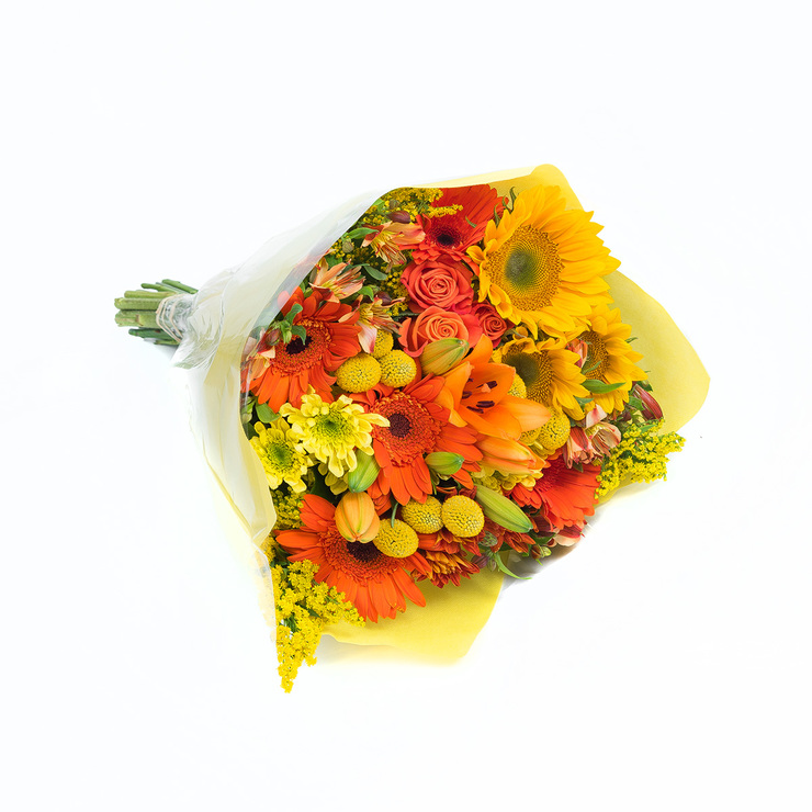 Chiltepec, Bouquet Mixto en Tonos Amarillos y Naranjas — Imagen 2 de 3