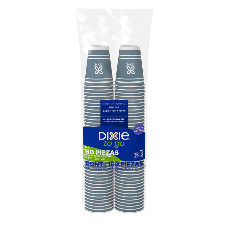 Dixie To Go Vasos de Papel Térmico 160 pzas de 354.8 ml — Imagen 1 de 2