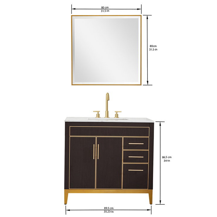 15West, Gabinete para Baño Enzo 36" — Imagen 3 de 4