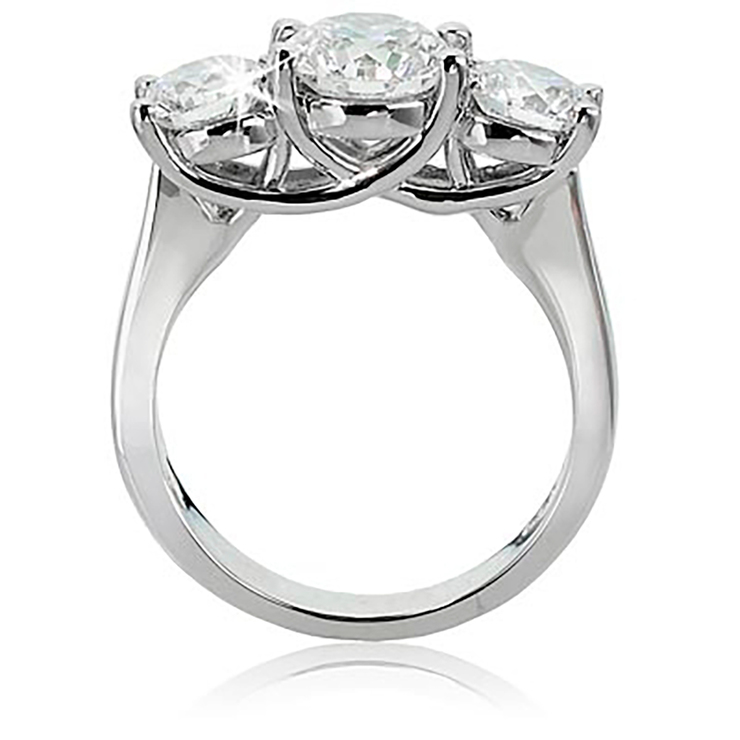 Anillo, 3.00ctw Diamantes, Platino — Imagen 4 de 4