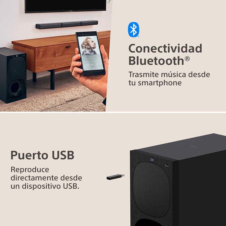 Sony HT-S40R Sistema de teatro en casa de 5.1 canales con altavoces traseros inalámbricos  — Imagen 2 de 4