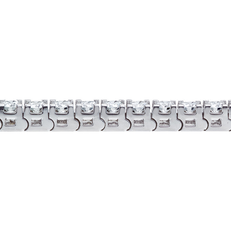 5.0ctw, Pulsera tenis de Diamantes, 20.32cm, Oro Blanco 18K — Imagen 3 de 3