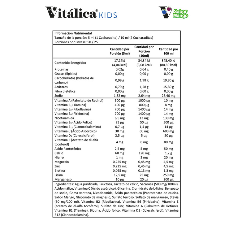 Vitalica kids 2 Frascos. — Imagen 3 de 3