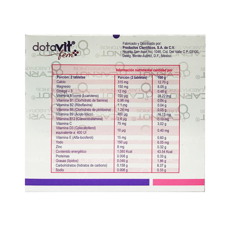 Dotavit  60 Tabletas — Imagen 2 de 2