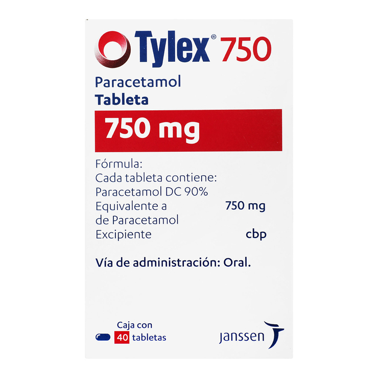 Tylex 750mg  40 Tabletas  — Imagen 2 de 2
