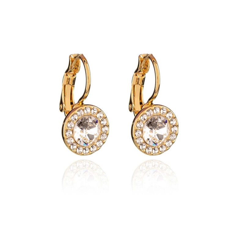 Mayfer, Juego Dorado de Arete y Collar con Dije, con Cristal Austríaco — Imagen 4 de 4