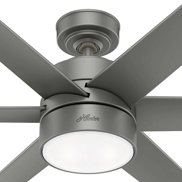 Hunter, Ventilador de Techo Solaria 60" - Plateado Mate — Imagen 3 de 4