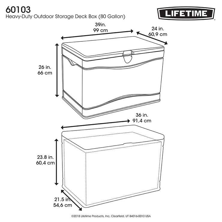 Lifetime caja de almacenamiento de 303 L — Imagen 2 de 2