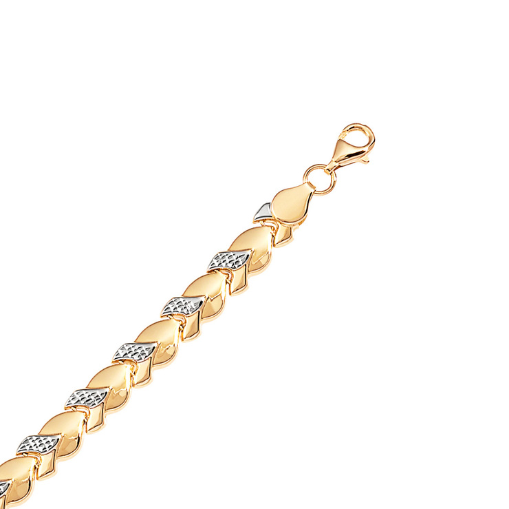 Pulsera de Corazones para Dama, Oro Amarillo 14 kt — Imagen 2 de 2