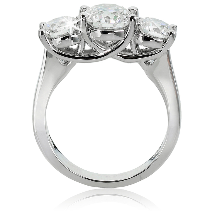 Anillo, 3.00ctw Diamantes, Platino — Imagen 3 de 4