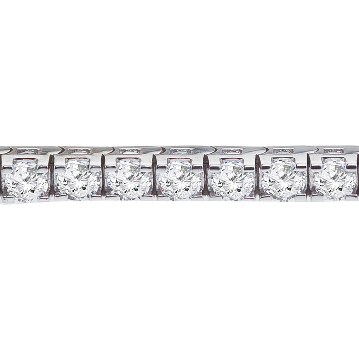 5.0ctw, Pulsera tenis de Diamantes, 20.32cm, Oro Blanco 18K — Imagen 2 de 3