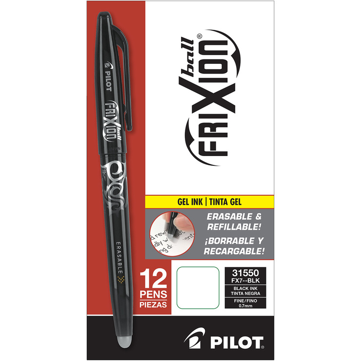 Pilot Frixion Bolígrafo Borrable Punto Fino, Color Negro — Imagen 1 de 4