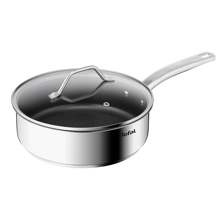 T-Fal Sartén Profundo 24cm  + Tapa Acero Inoxidable — Imagen 2 de 4
