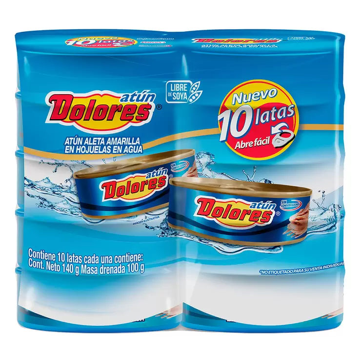 Dolores Atún en Agua 10 pzas de 140 g