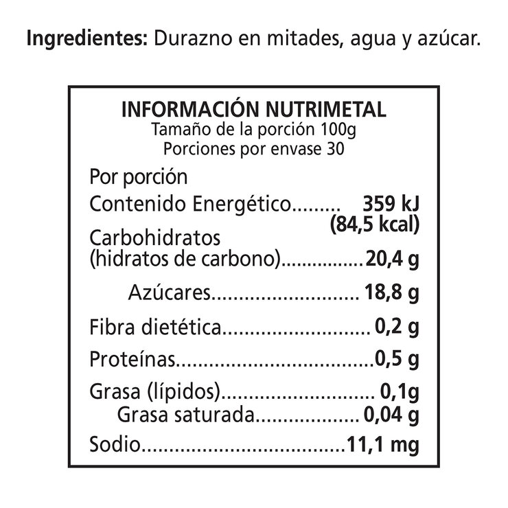 San Lázaro Mitades de Durazno en Almíbar 3 pzas de 480 g — Imagen 2 de 3