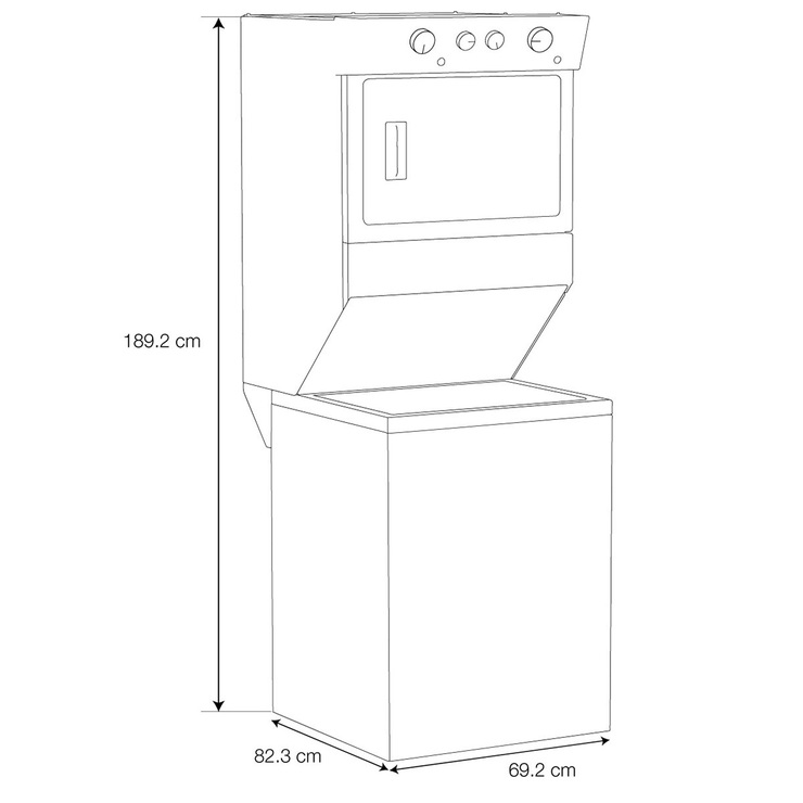 Centro de lavado 20kg / 10Kg de gas Whirlpool — Imagen 2 de 3