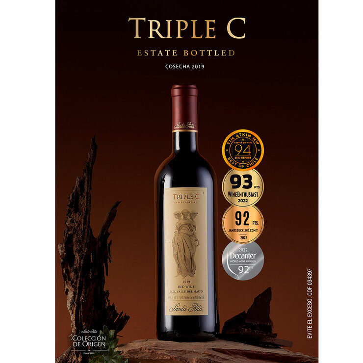 Vino Tinto Triple C Santa Rita 750ml — Imagen 2 de 4