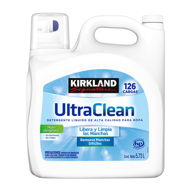 Kirkland Signature Ultra Clean Detergente Líquido sin Aromatizante 5.73 L — Imagen 1 de 4