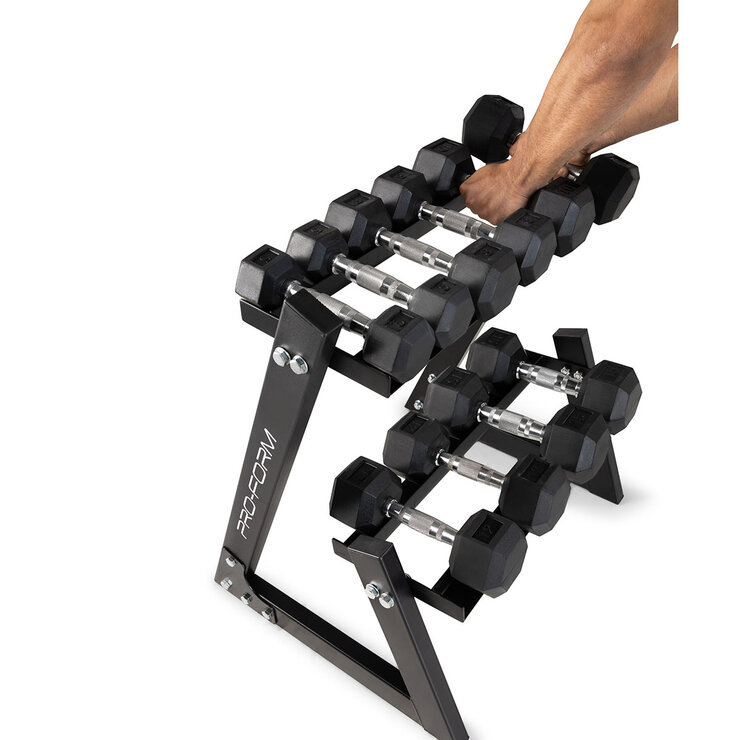 ProForm Set de Mancuernas de 100 LB con Rack de almacenamiento — Imagen 2 de 4